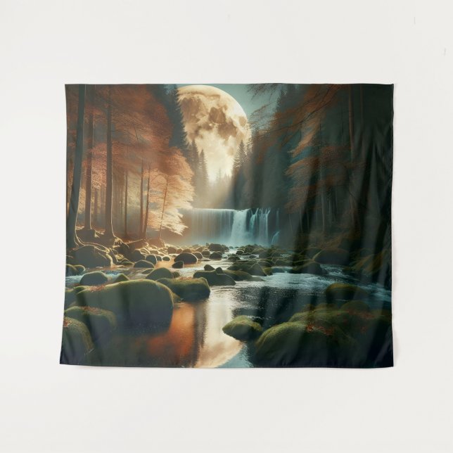 Moonlit Serenade Wandteppich (Vorderseite (Horizontal))