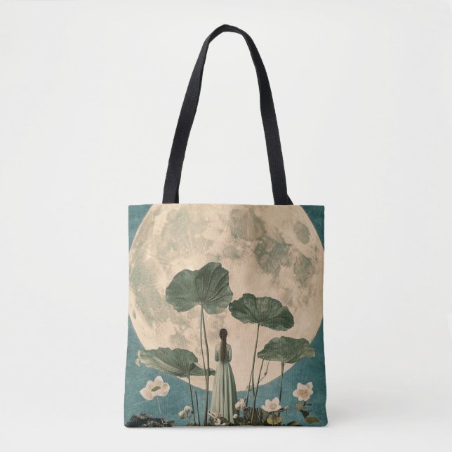 Moonlit Serenity - Vintage Lotus Szene (Vorderseite)