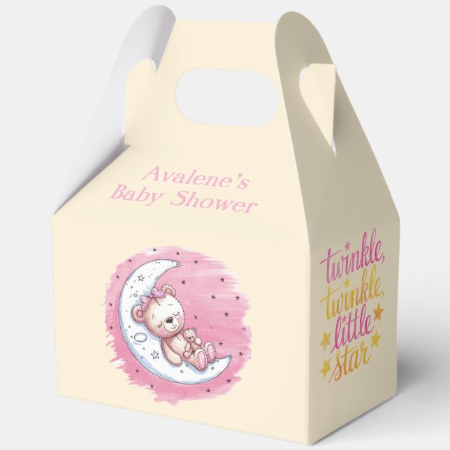 Moonlit Snuggles: Eine Babydusche aus einem Bären Geschenkschachtel (Rückseite)