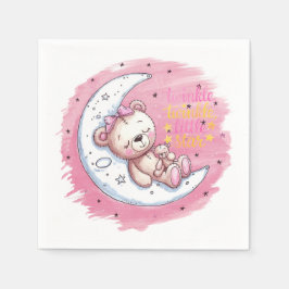 Moonlit Snuggles: Eine Babydusche aus einem Bären Serviette