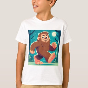 Moonlit Spaziergang: Der glückliche Bigfoot T-Shirt