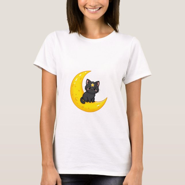 Moonlit Star Cat T-Shirt (Vorderseite)