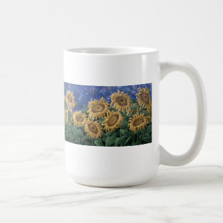 Moonlit sternenklare Nachtsonnenblume Tasse