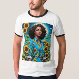 Moonlit Sunflower Field Goddess Shirt