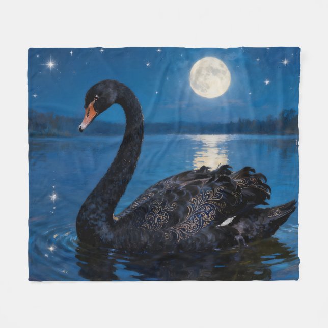 Moonlit Swim Fleecedecke (Vorderseite (Horizontal))