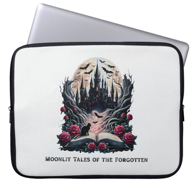 Moonlit Tales Gothic Laptop Bag Laptopschutzhülle (Vorderseite)