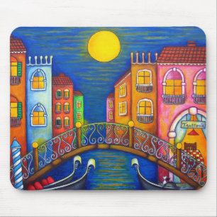 Moonlit Venedig-Mausunterlage Mousepad