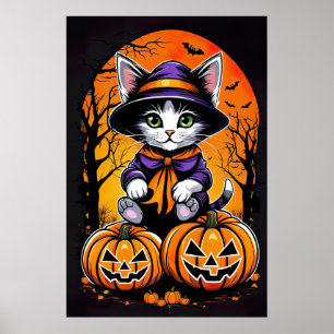 Moonlit Whiskys, Adorable Kitty Poster