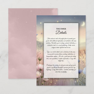 Moonlit Wildblume Whispers Wedding Begleitkarte