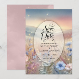 Moonlit Wildblume Whispers Wedding Save The Date