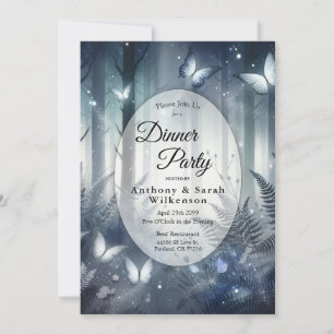 Moonlit Wings and Midnight Magic Dinner Party Einladung