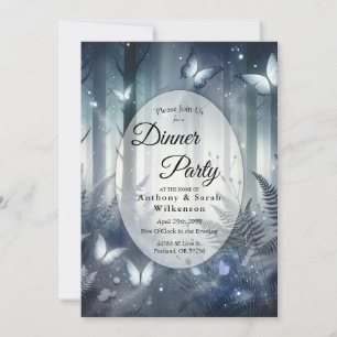 Moonlit Wings and Midnight Magic Dinner Party Einladung