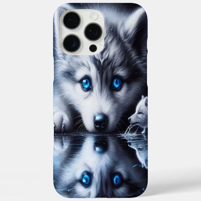 Moonlit Wolf Nature Artwork Case-Mate iPhone Hülle (Rückseite)