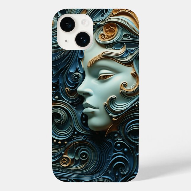 Moonlit Woman 3D Art Case-Mate iPhone Hülle (Rückseite)