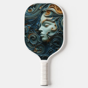 Moonlit Woman 3D Art Pickleball Schläger