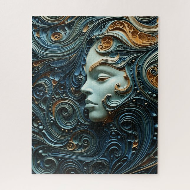 Moonlit Woman 3D Art Puzzle (Vertikal)