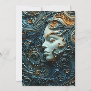 Moonlit Woman 3D Art Save The Date