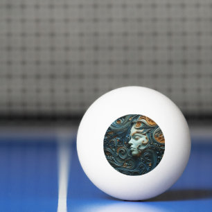 Moonlit Woman 3D Art Tischtennisball