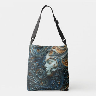 Moonlit Woman 3D Art Tragetaschen Mit Langen Trägern