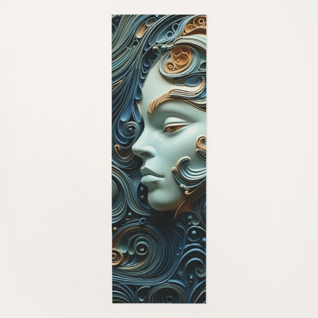 Moonlit Woman 3D Art Yogamatte (Vorderseite)