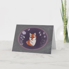 Moonlit Woodland Fox 7x5 Greeting Card Karte