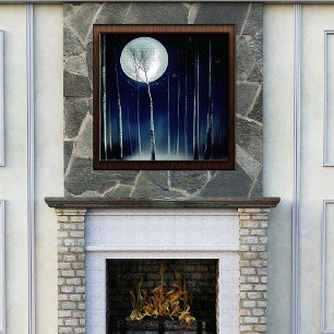 Moonlite Birch Trees Foliendrucke