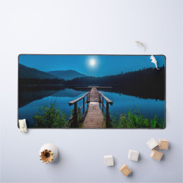 Moonlite Lake in the Mountains  Schreibtischunterlage