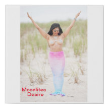 Moonlites Design Mermaid Leinwand Art