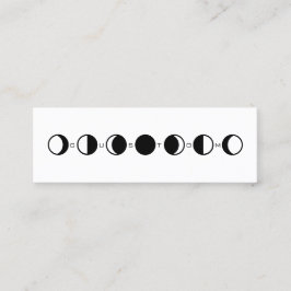 MOONPHRASE Cool Modern Moon Phase Horizontal Mini Visitenkarte