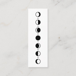 MOONPHRASE Cool Modern Moon Phase vertikal Mini Visitenkarte