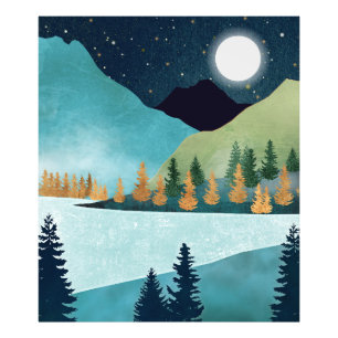 Moonrise Lake Fotodruck