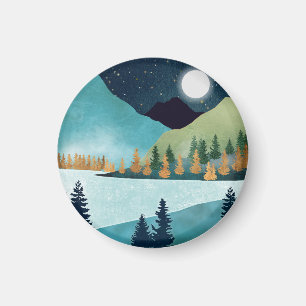 Moonrise Lake Magnet