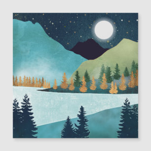Moonrise Lake Magnetkarte