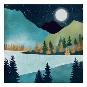 Moonrise Lake Poster