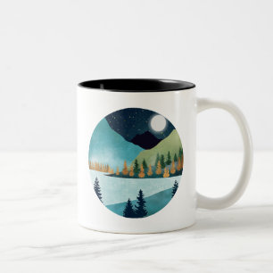 Moonrise Lake Zweifarbige Tasse
