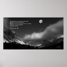 Moonrise over Franconia : Chief Seattle Poster