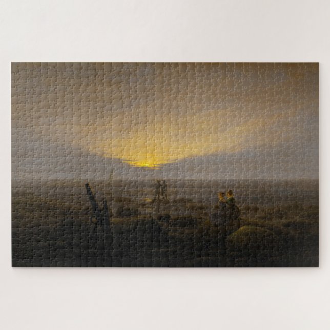 Moonrise Over Sea - Caspar David Friedrich Puzzle (Horizontal)