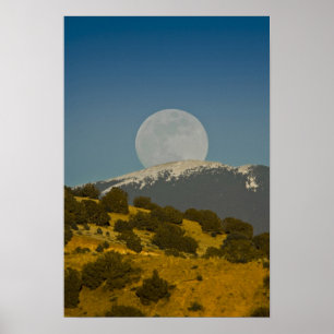 Moonrise über dem Berg Sangre de Cristo, Poster
