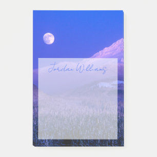 Moonrise über Hood Oregon im Winter Post-it Klebezettel