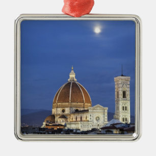 Moonrise und Florenz-Kathedrale, Basilica di Ornament Aus Metall