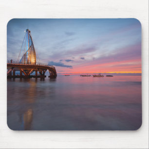 Moonrise und Sonnenuntergang Mousepad