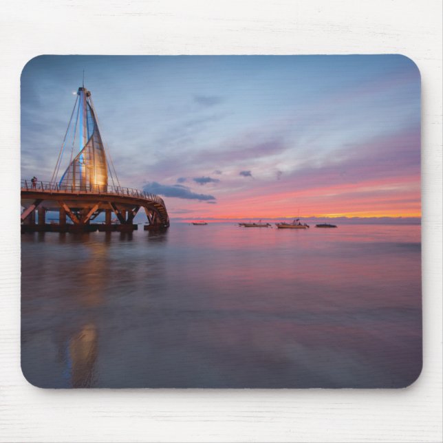 Moonrise und Sonnenuntergang Mousepad (Vorne)