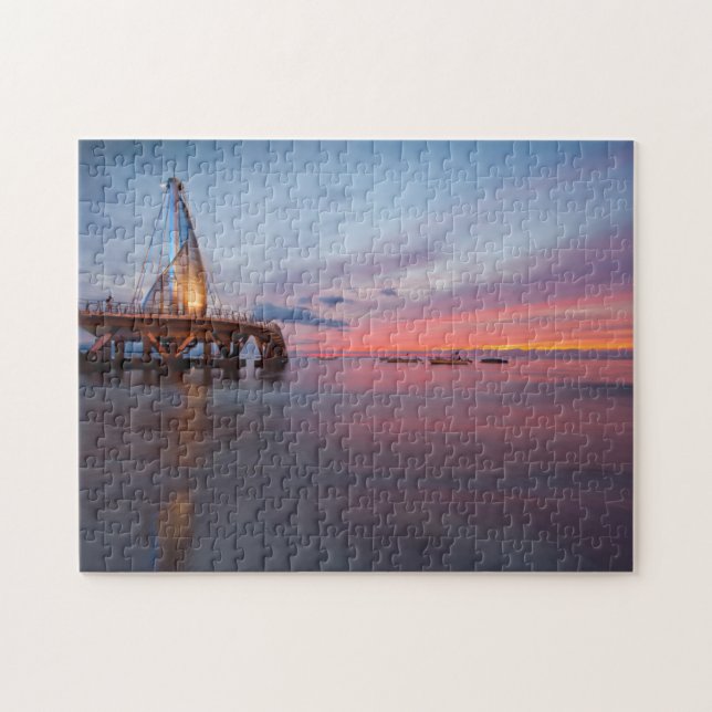 Moonrise und Sonnenuntergang Puzzle (Horizontal)