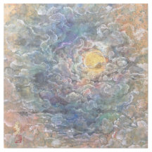 Moon's Journey Through Ethereal Clouds