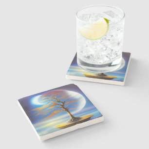 Moonscape bonsai steinuntersetzer