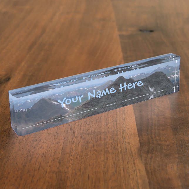 Moonscape Colorado Rocky Mountains Namensplakette (Seite)