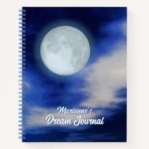 Moonscape im Moonlit Clouds Dream Journal Notizbuch