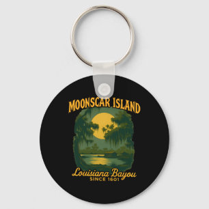 Moonscar Island Retro Cartoon Halloween Zombie Isl Schlüsselanhänger