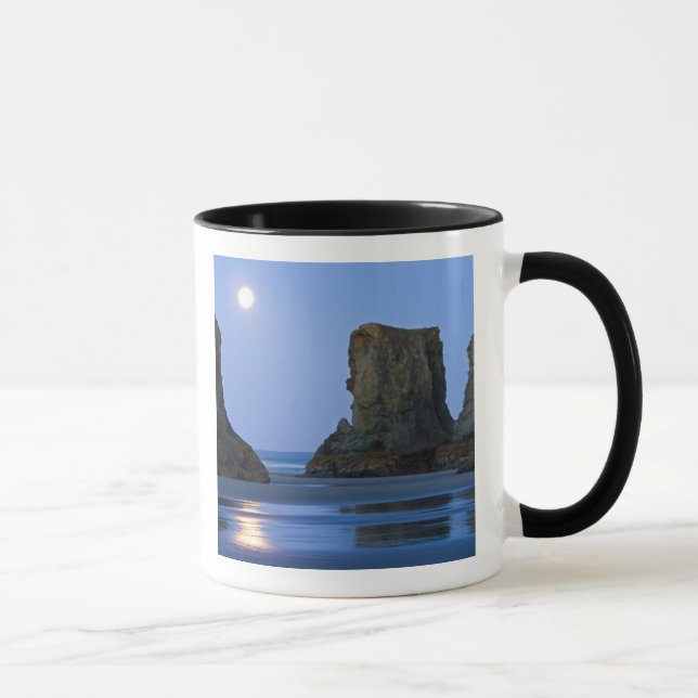 Moonset, Bandon Beach, Oregon. Tasse (Rechts)