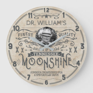Moonshine die Vintage lustige Große Wanduhr